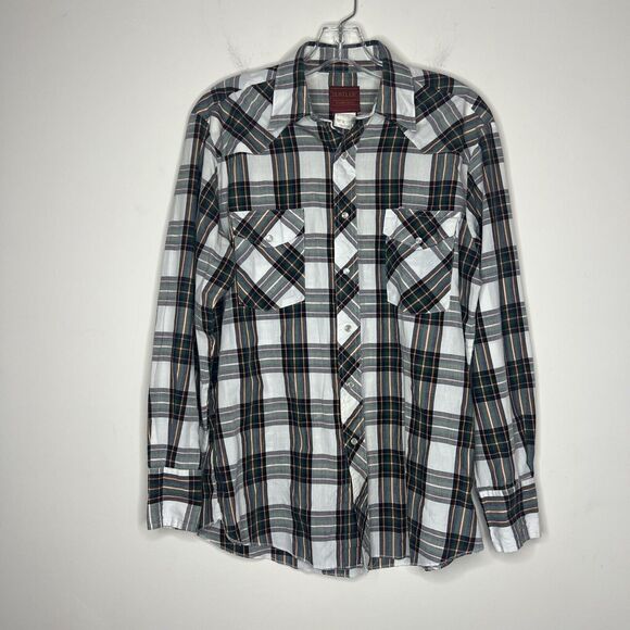 Rustler Mens Pearl Snap Western Shirt Size Medium Multi Color Rodeo Cowboy - Picture 1 of 7